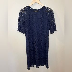 MADEWELL Women’s Short Sleeve Navy Mid Dress Size 10